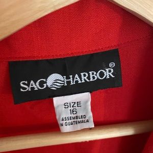 Sag Harbor red blazer linen size 16